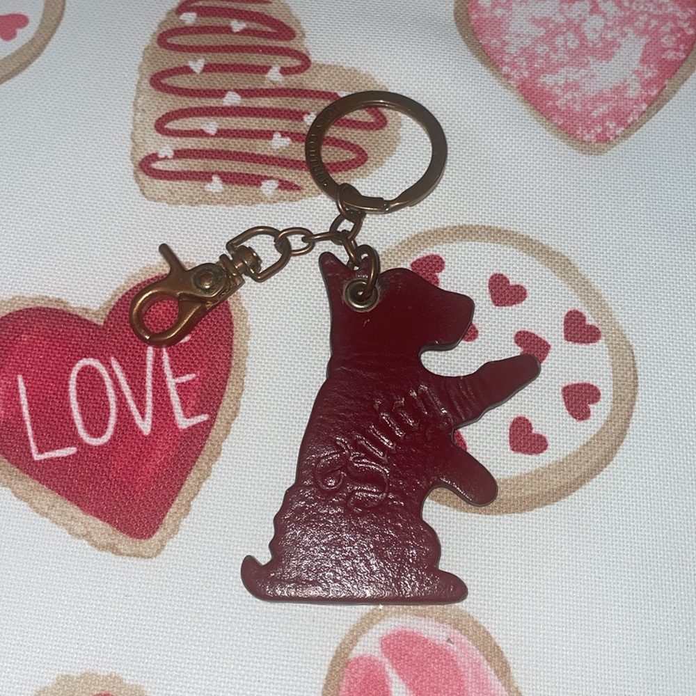 Vintage Juicy Couture Maroon Scottie Keychain